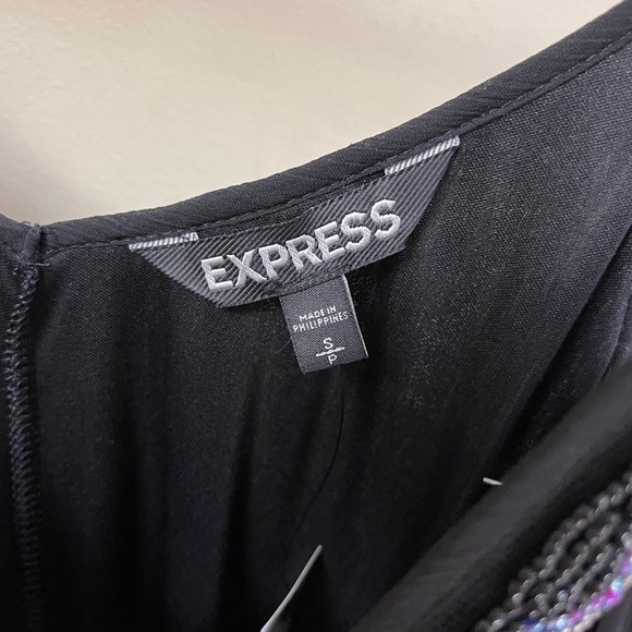 Express Embellished Flowy Mini Dress NWT Size Small - Picture 6 of 8